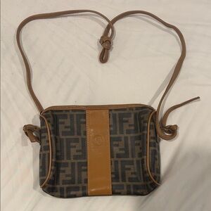 Fendi Black and Brown Crossbody Bag